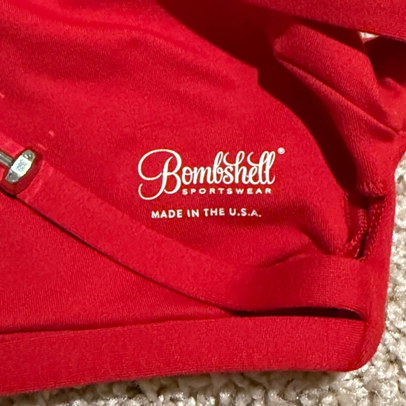 Bombshell Sportswear Red Barbell Sports Bra - Picture 6 of 7
